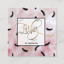 Lashes Lots of Lashes Eyelash Lash Artist Quadratische Visitenkarte