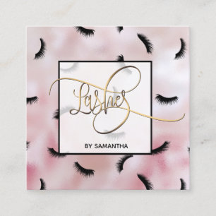 Lashes Lots of Lashes Eyelash Lash Artist Quadratische Visitenkarte