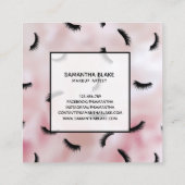 Lashes Lots of Lashes Eyelash Lash Artist Quadratische Visitenkarte (Rückseite)