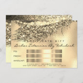 Lashes Lux Makeup Certificate Geschenk Gold Lux (Vorne/Hinten)