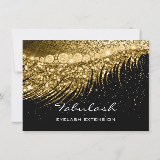 Lashes Lux Makeup Certificate Gift Gold Glitzer (Rückseite)