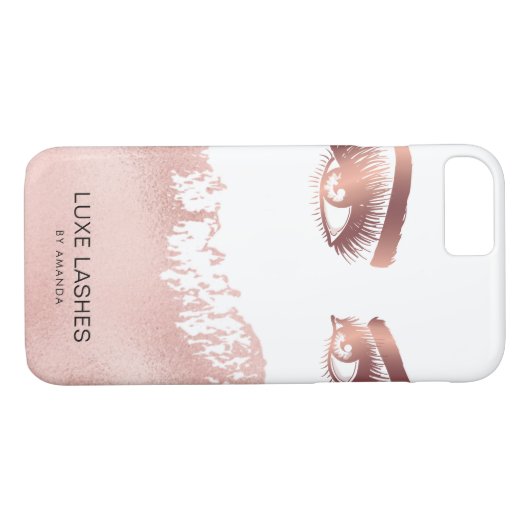 Lashes Makeup artist Beauty Eyes Rose Gold Case-Mate iPhone Hülle (Rückseite (Horizontal))