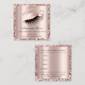 Lashes Makeup Artist Beauty Rose Gold Terminkarte (Vorne/Hinten)