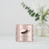 Lashes Makeup Artist Beauty Rose Gold Terminkarte (Stehend Vorderseite)