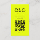 Lashes Makeup Artist Beauty Salon Neon Yellow IG Visitenkarte (Rückseite)