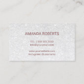 Lashes Makeup Artist Beauty Salon Rose Gold Silber Visitenkarte (Rückseite)