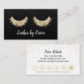 Lashes Makeup Artist Black Glitter Loyalty Treuekarte (Vorne/Hinten)