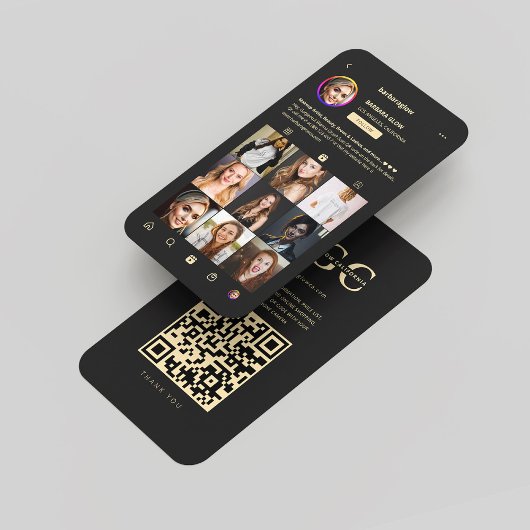 Lashes Makeup Artist Black Instagram Grid Modern Visitenkarte