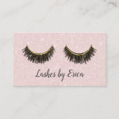 Lashes Makeup Artist Blush Pink Glitzer Loyalität Treuekarte (Vorderseite)
