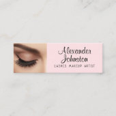 Lashes Makeup Artist Blush Pink Professional Mini Visitenkarte (Vorderseite)