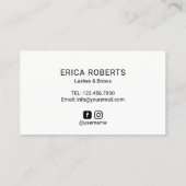 Lashes Makeup Artist Blush Wasserfarbe Loyalität Treuekarte (Rückseite)