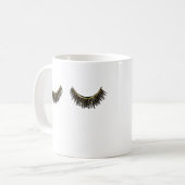 Lashes Makeup Artist Chic Gold Eyelash Extensions Kaffeetasse (Vorderseite Links)