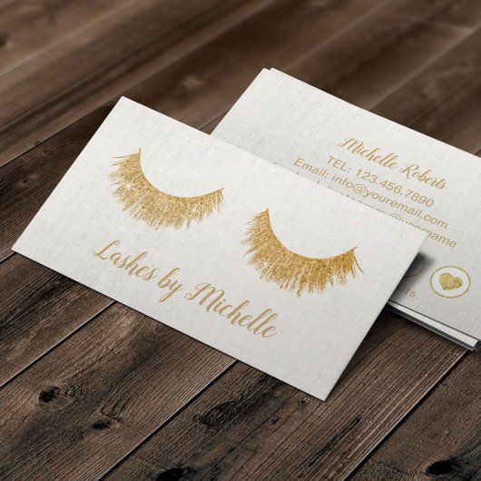 Lashes Makeup Artist Chic Gold Eyelash Extensions Treuekarte