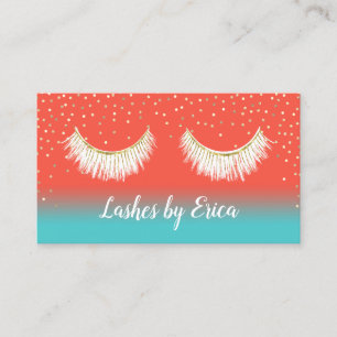 Lashes Makeup Artist Coral & Aquamarine Loyalität Treuekarte