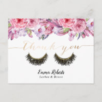 Lashes Makeup Artist Elegant Floral Vielen Dank