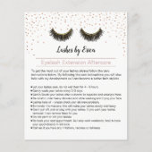 Lashes Makeup Artist Eyelash Aftercare Instruktion Flyer (Vorne)