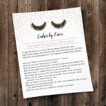 Lashes Makeup Artist Eyelash Aftercare Instruktion Flyer<br><div class="desc">Lashes Makeup Artist Aftercare Instruction Flyer.</div>