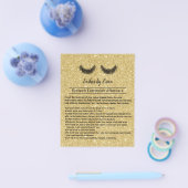 Lashes Makeup Artist Eyelash Aftercare Instruktion Flyer (Einzeln)