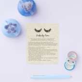 Lashes Makeup Artist Eyelash Aftercare Instruktion Flyer (Einzeln)