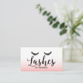 Lashes Makeup Artist Eyelash Extension Blush Pink Visitenkarte (Stehend Vorderseite)