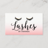 Lashes Makeup Artist Eyelash Extension Blush Pink Visitenkarte (Vorderseite)