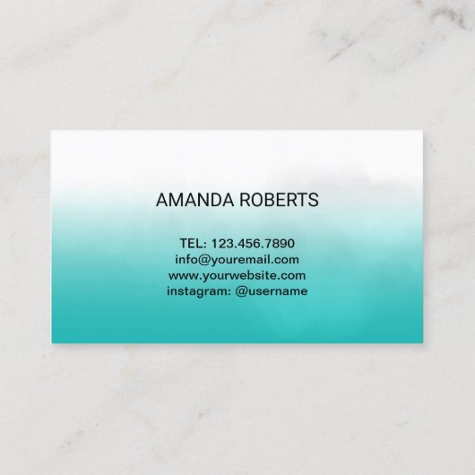 Lashes Makeup Artist Eyelash Extension Watercolor Visitenkarte (Rückseite)