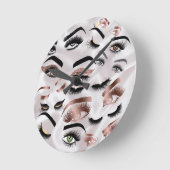 Lashes Makeup artist eyelashes Runde Wanduhr (Winkel)