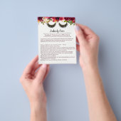 Lashes Makeup Artist Floral Aftercare Instruktion Flyer (Gruppe)