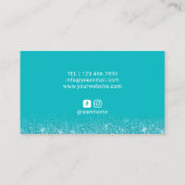 Lashes Makeup Artist Glam Glitzer Eyelash Aquamari Visitenkarte (Rückseite)