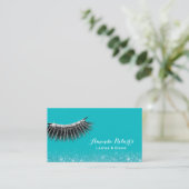 Lashes Makeup Artist Glam Glitzer Eyelash Aquamari Visitenkarte (Stehend Vorderseite)