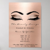 Lashes Makeup Artist Glitzer Beauty Browns Waxing Poster (Vorne)