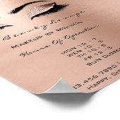 Lashes Makeup Artist Glitzer Beauty Browns Waxing Poster (Ecke)