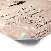 Lashes Makeup Artist Glitzer Beauty Salon Skinny Poster (Ecke)