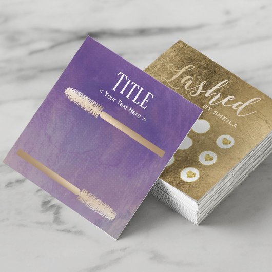 Lashes Makeup Artist Gold & Lila Loyalty Punch Treuekarte