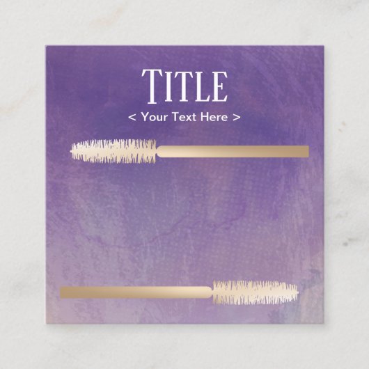 Lashes Makeup Artist Gold & Lila Loyalty Punch Treuekarte (Vorderseite)