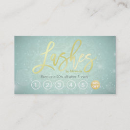 Lashes Makeup Artist Gold Script Loyalty Punch Treuekarte