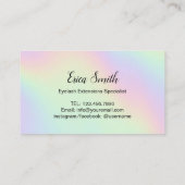 Lashes Makeup artist Holographic Pastel Loyalty Treuekarte (Rückseite)