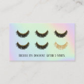 Lashes Makeup artist Holographic Pastel Loyalty Treuekarte (Vorderseite)