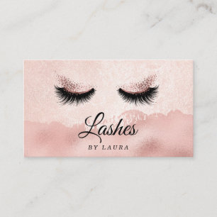 Lashes Makeup Artist Imitats Rose Goldfolie Visitenkarte