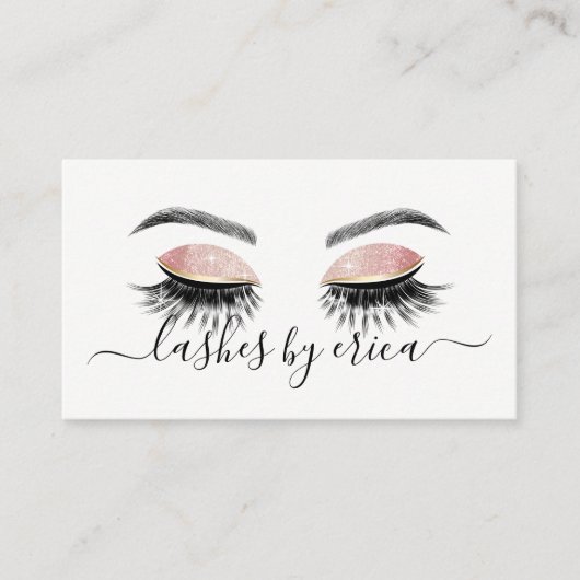 Lashes Makeup Artist Long Eyelash Extensions Visitenkarte (Vorderseite)