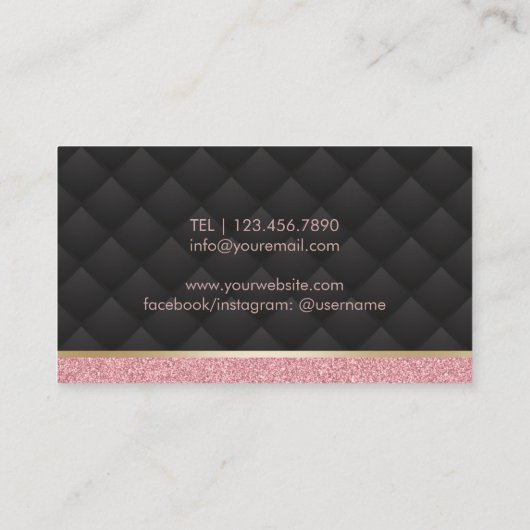 Lashes Makeup Artist Luxury Eyelash Extensions Visitenkarte (Rückseite)