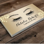 Lashes Makeup Artist Luxury Gold Beauty Salon Visitenkarte<br><div class="desc">Lashes & Brows Makeup Artist Moderne Gold Beauty Salon Business Cards.</div>