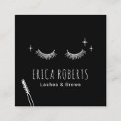 Lashes Makeup Artist Minimalistisch Eyelash Salon Quadratische Visitenkarte (Vorderseite)