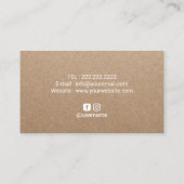 Lashes Makeup Artist Minimalistische rustikale Kra Visitenkarte (Rückseite)