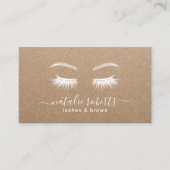 Lashes Makeup Artist Minimalistische rustikale Kra Visitenkarte (Vorderseite)