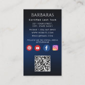 Lashes Makeup Artist Modern Black 4 Foto qr Visitenkarte (Rückseite)