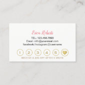 Lashes Makeup Artist Modern Eyelash Loyalty Treuekarte (Rückseite)