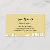 Lashes Makeup Artist Modern Gold Drilling Visitenkarte (Rückseite)