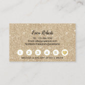 Lashes Makeup Artist Modern Gold Eyelash Loyalty Treuekarte (Rückseite)