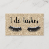Lashes Makeup Artist Modern Gold Eyelash Loyalty Treuekarte (Vorderseite)